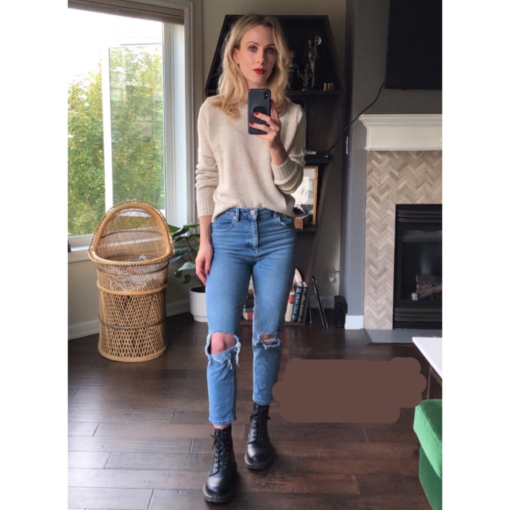 ASOS Petite Ripped Knee Jeans